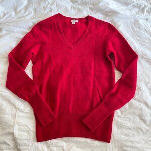 Cashmere V-neck sweater red size S